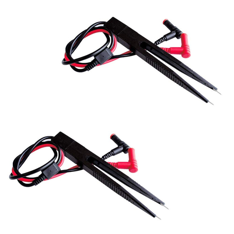 [Australia - AusPower] - 2PCS SMD LCR Chip Test Clip Capacitance Inductor Resistance Test Clip Meter Lead Probe Multimeter Tweezer 
