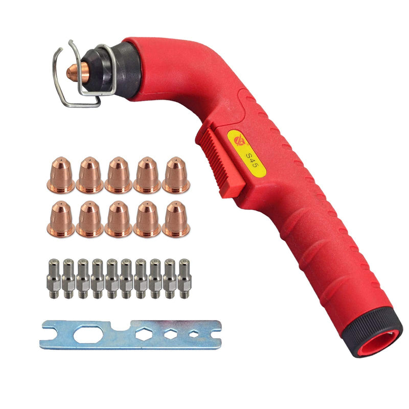 RIVERWELD PR0110 Plasma Electrode PD0116-08 Tip 0.8 & PC0116 Fit S45 Plasma Cutter Torch PD0116-08 Torch Kit 22pcs