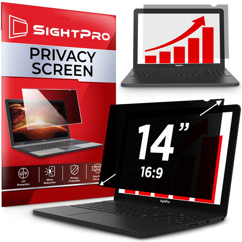 [Australia - AusPower] - 14 Inch 16:9 Laptop Privacy Screen Filter - Computer Monitor Privacy Shield and Anti-Glare Protector 14 Inch (Diagonal) - 16:9 Aspect Ratio 
