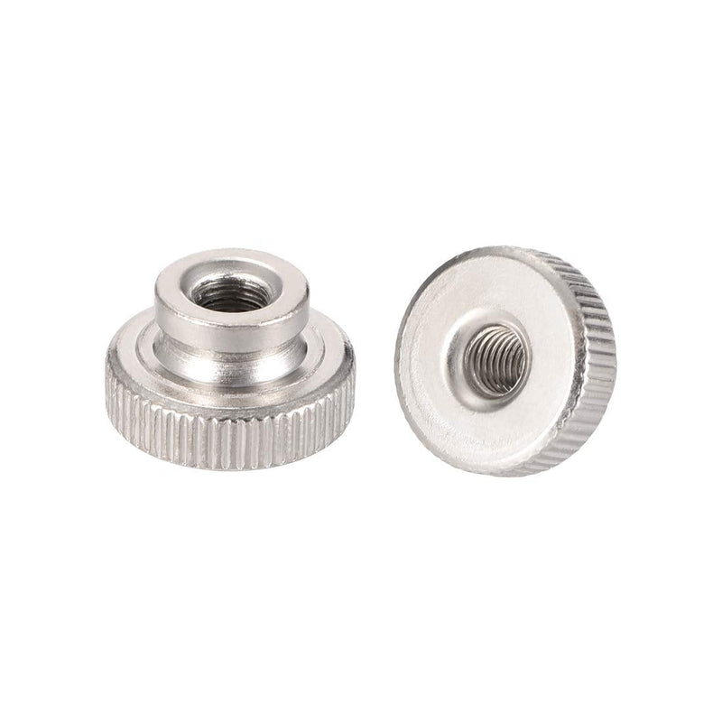 [Australia - AusPower] - uxcell Knurled Thumb Nuts, 20Pcs M5x0.8mm Iron Round Knobs Fasteners for 3D Printer Parts, Silver Tone M5 