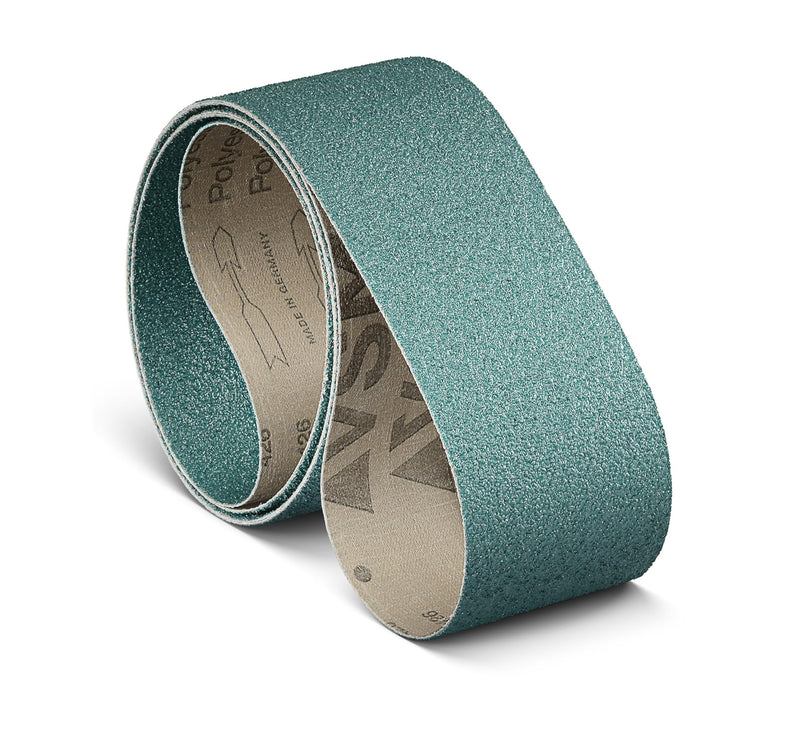[Australia - AusPower] - VSM Abrasive Belt, 6" Width, 48" Length, Zirconia, 80 Grit, Tear-Resistant Flexible Cloth Backing, Pack of 3 Durable Abrasive Belts, Hand-Held Machine Compatible 