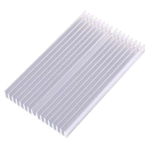 Aluminium Heat Sink/Cooling Fins, Large, Aluminium Heat Sink Diffusion Cooling Fin for LC COB LED Amplifier Transistor, 100 x 60 x 10 mm Heatsink for LED