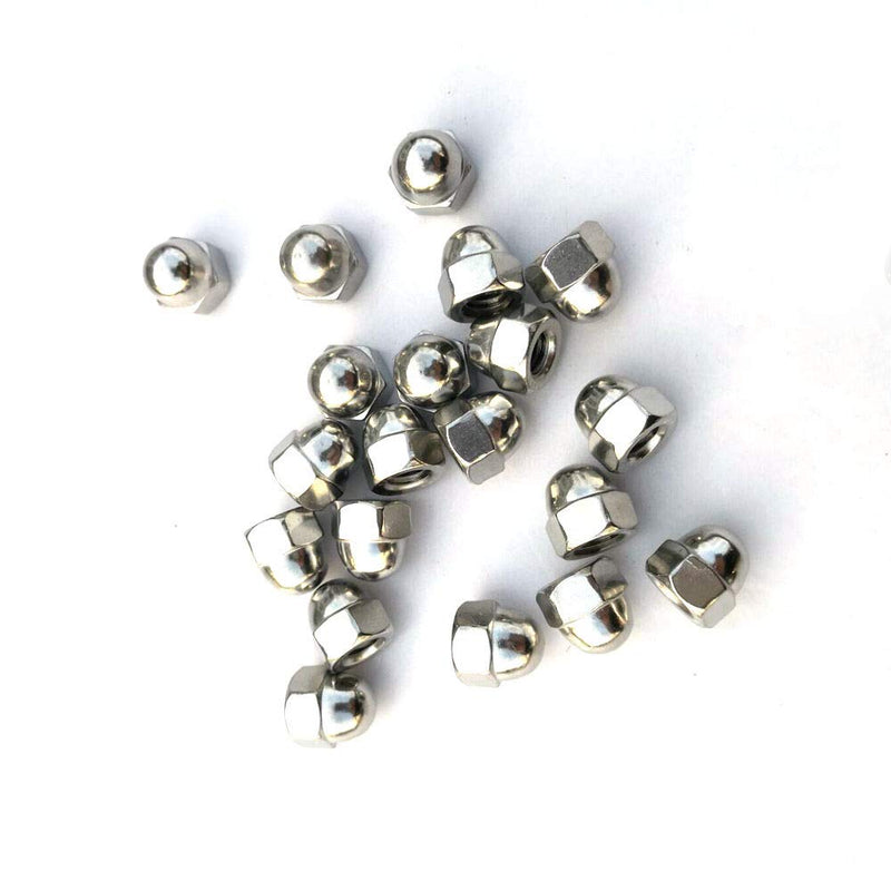 [Australia - AusPower] - Jingyi 1/4-20 Hex Acorn Nuts 316 Stainless Steel Hexagon Decorative Cap Nut Acorn Dome Head Nuts for Screws Bolts (20) 20 