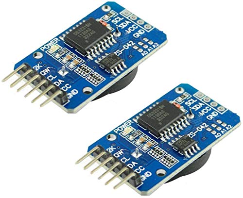 2 x DS3231 AT24C32 IIC Module Precision Clock for Arduino, 2 x I2C Module Tiny DS3231 AT24C32 Precision Real-Time Clock Module for Arduino 2PCS