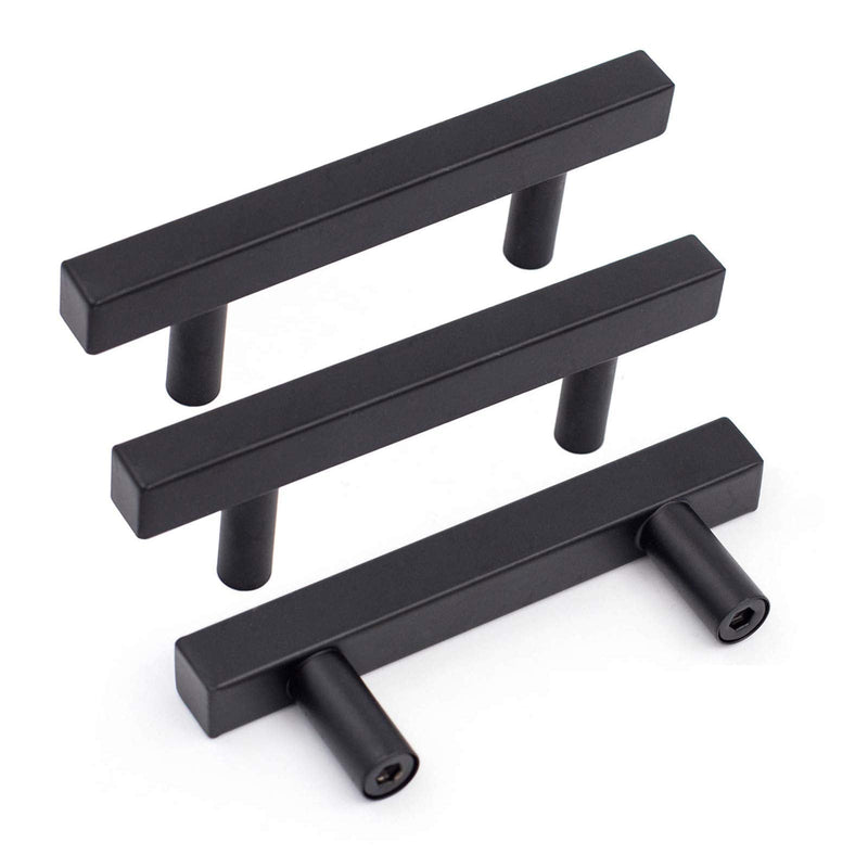 Goldenwarm 18 Pack Matte Black Cabinet Pulls Dresser Drawer Handles 2-1/2in Black Pull Handles - LSJ22BK64 Stainless Steel Kitchen Cabinet/Furniture Hardware 2-1/2 inch (64mm) Hole Centers 2-1/2 Inch Hole Centers