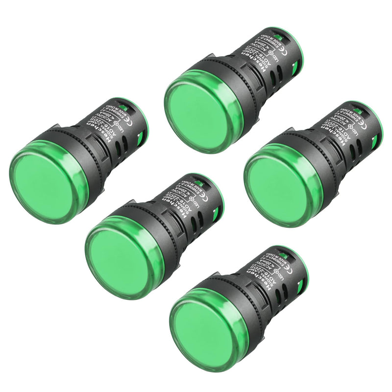 Heschen AD16-22D/S LED 24V DC 20mA Green Pack of 5