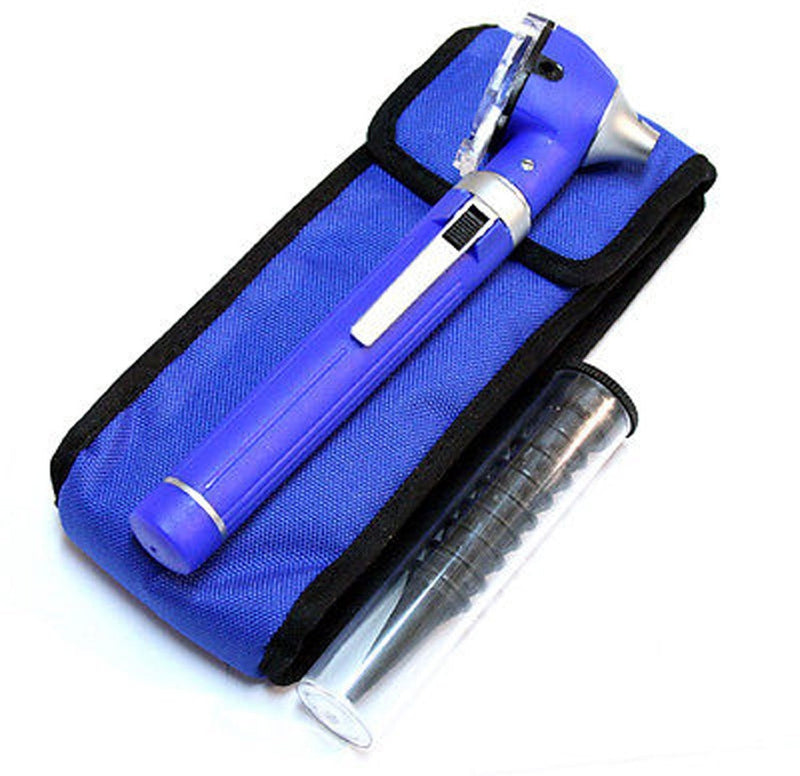 [Australia - AusPower] - Tufail Compact Pocket Size Fiber Optic Otoscope Color (Blue) Blue 