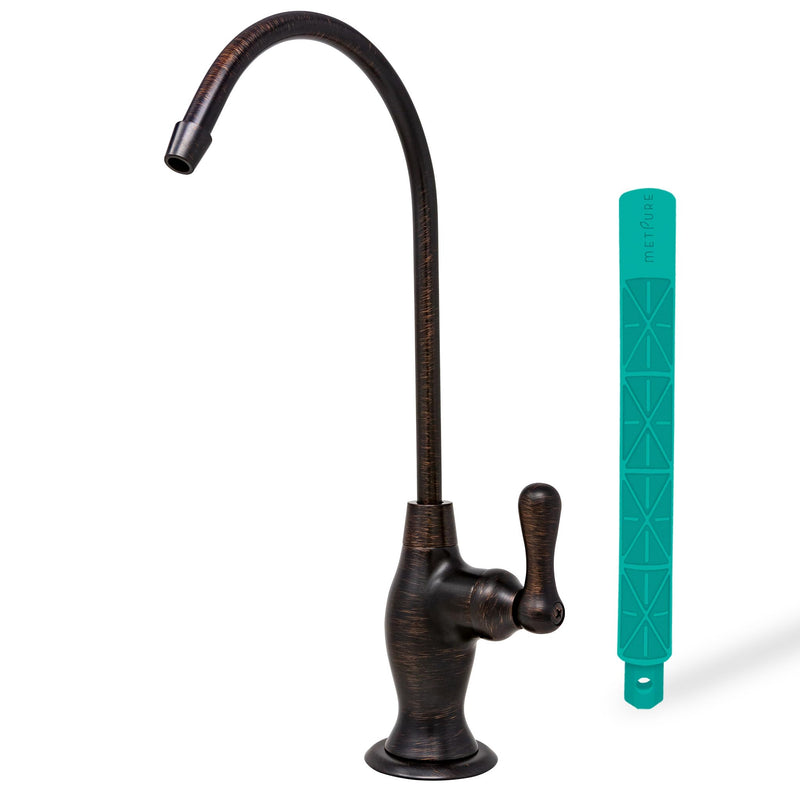 Metpure Non-airgap NSF Certified RO Faucet Reverse Osmosis Drinking Water Filtration System Water Dispenser Spout (Venetian Bronze). Vase Style with Faucet Wrench. Venetian Bronze
