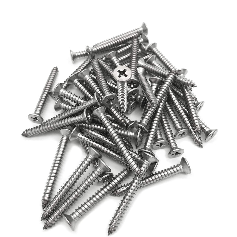 [Australia - AusPower] - 5 x 40mm Screw, Flat Head, Phillips Drive, Self Drilling, 304 Stainless Steel Drywall Wood Screws 50Pcs 5 x 40mm 
