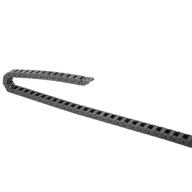 [Australia - AusPower] - uxcell Drag Chain Cable Carrier Closed Type with End Connectors R18 10X15mm 1.5 Meter Plastic for Electrical CNC Router Machine Black 