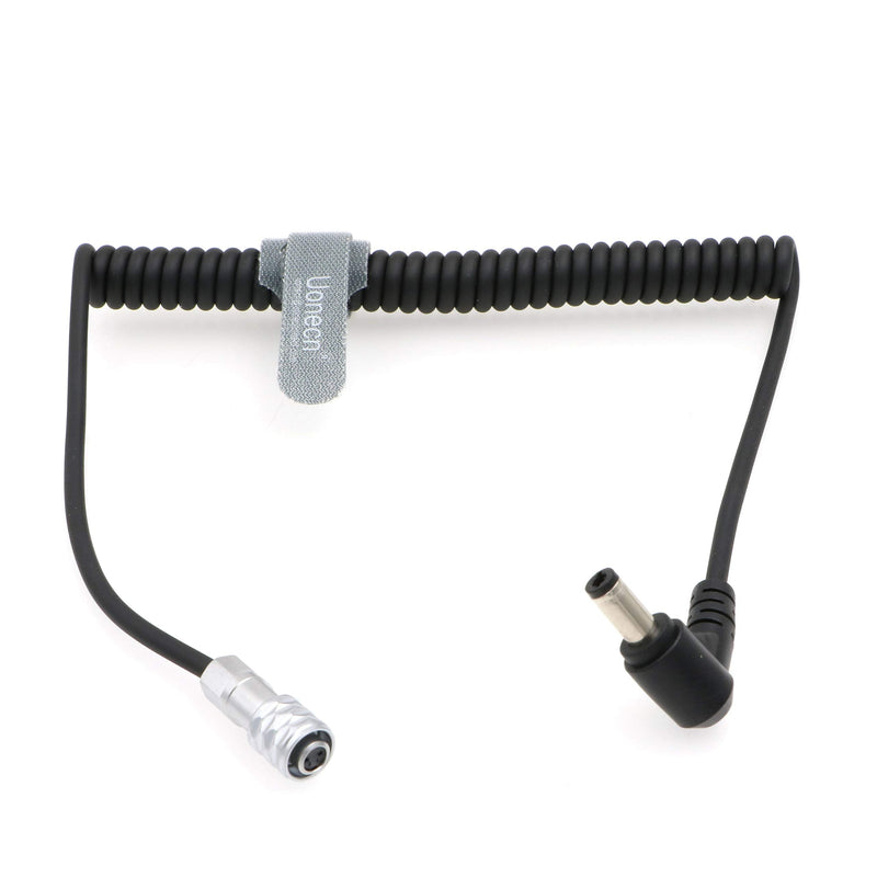 [Australia - AusPower] - Uonecn Power Cable for Blackmagic Pocket Cinema Camera BMPCC 4K Weipu 2 pin Female to Right Angle DC Gold Mount V Mount Battery Coiled Cable 