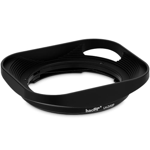 Haoge LH-ZV03P Lens Hood for Carl Zeiss Distagon T 2.8/21 21mm f2.8 ZM, C Biogon T 4.5/21 21mm f4.5 ZM, 2.8/25 25mm f 2.8 ZM, 2.8/28 28mm f2.8 ZM, C Sonnar T 1.5/50 50mm f1.5 ZM Hollow Out Designed [Square - Black - Hollow Out Designed]
