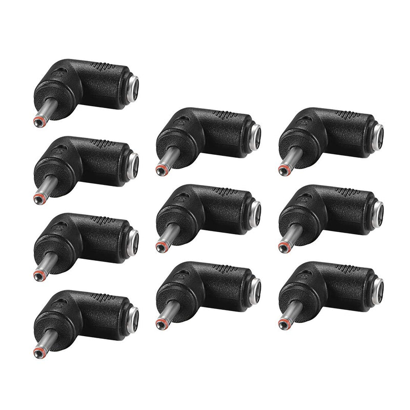 [Australia - AusPower] - uxcell 10Pcs DC Power Connector Adapter 90 Degree Angle 5.5mm x 2.1mm Female Jack to 3.5mm x 1.35mm Male Plug Coupler Converter for Laptop CCTV Camera Strip Lighting 