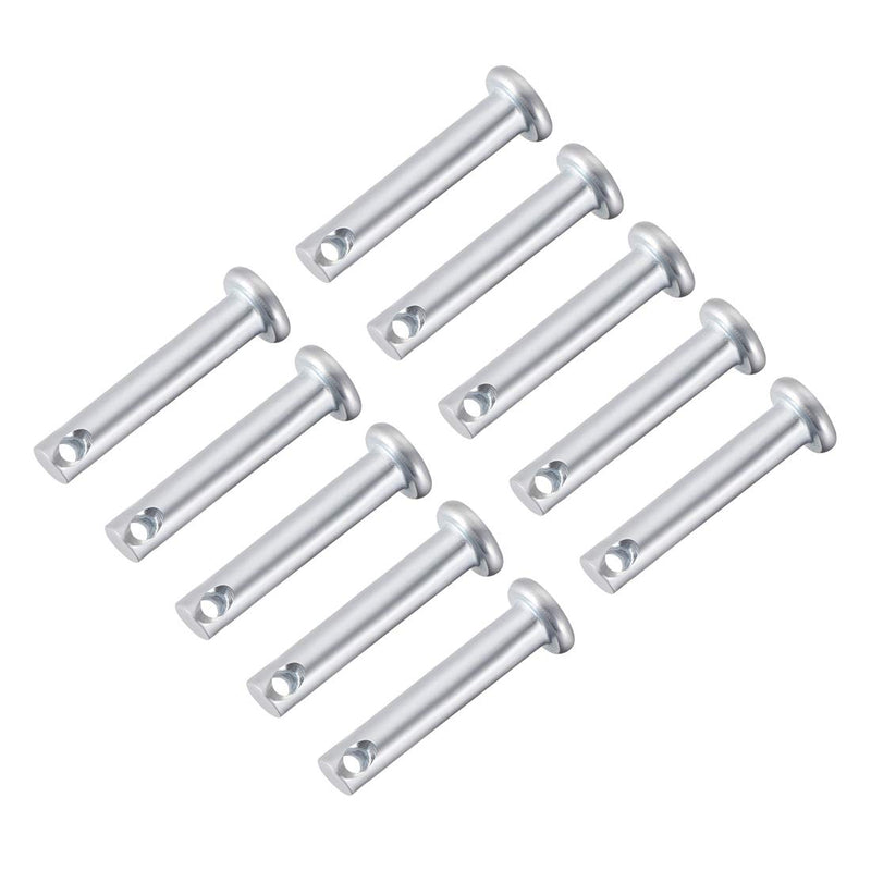 [Australia - AusPower] - uxcell Single Hole Clevis Pins,5mm x 25mm Flat Head Zinc-Plating Steel 10 Pcs 5mm x 25mm 