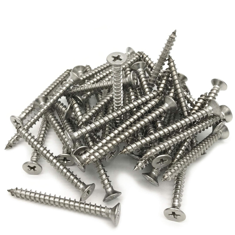 [Australia - AusPower] - 5 x 50mm Screw, Flat Head, Phillips Drive, Self Drilling, 304 Stainless Steel Drywall Wood Screws 50Pcs 5 x 50mm 
