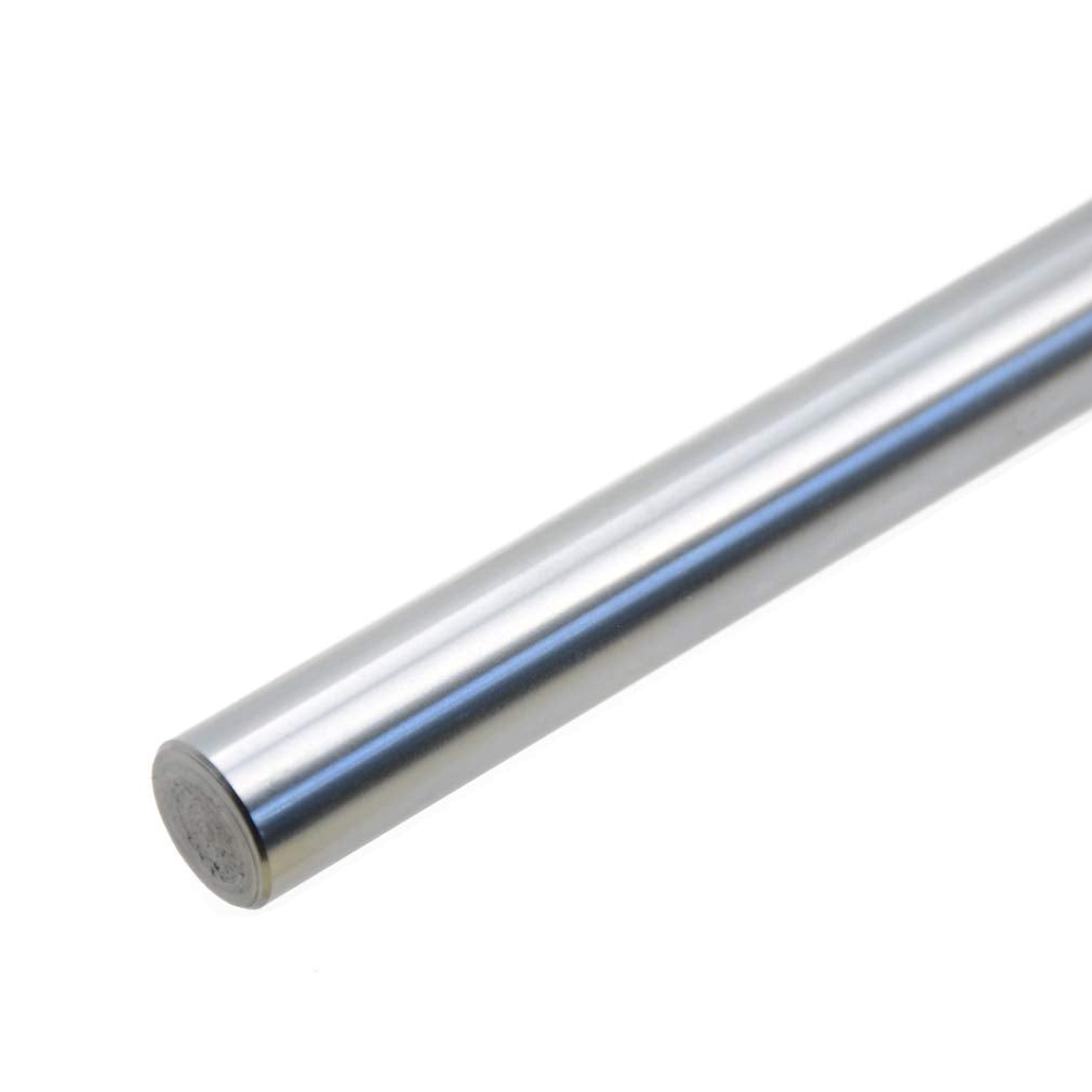 12mm x 550mm (.472 x 21.65 inches) Case Hardened Chrome Plated Linear Motion Rod Shaft Guide - Metric h8 Tolerance Diameter 12mm