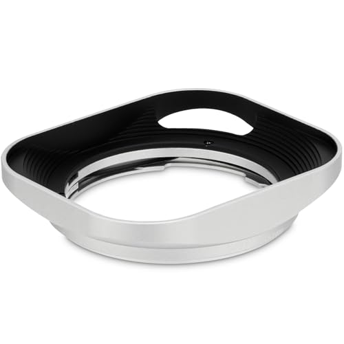 Haoge LH-ZV06P Lens Hood for Carl Zeiss Distagon T 2.8/21 21mm f2.8 ZM, C Biogon T 4.5/21 21mm f4.5 ZM, 2.8/25 25mm f2.8 ZM, 2.8/28 28mm F2.8 ZM, C Sonnar T 1.5/50 50mm f1.5 ZM Hollow Out Designed [Square - Silver - Hollow Out Designed]