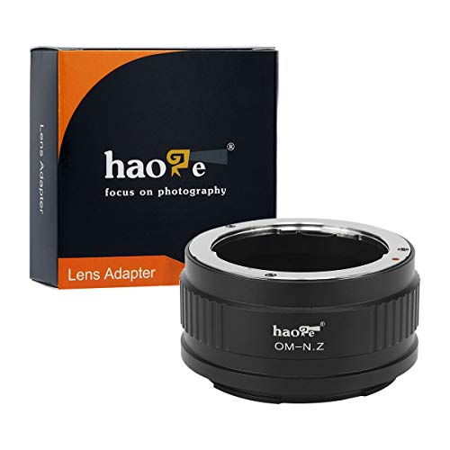 Haoge Manual Lens Mount Adapter for Olympus OM Lens to Nikon Z Mount Camera Such as Z7II Z6II Z6 Z7
