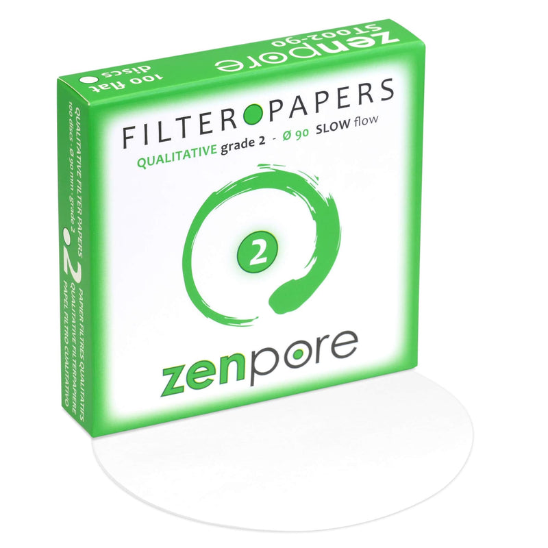 [Australia - AusPower] - Filter Paper 9 cm Lab Qualitative Filter Paper for Chemistry, Standard Qualitative Grade 2-Slow Flow 90mm(100 Discs) 9 cm diameter 