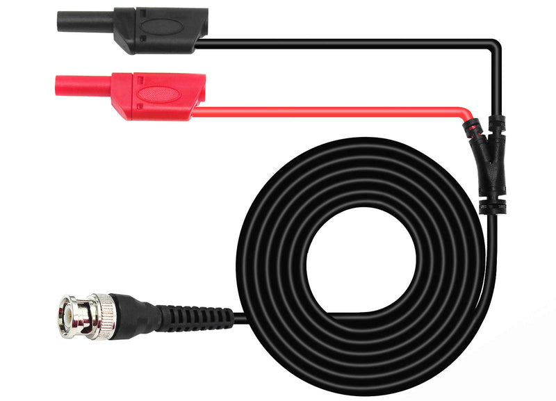 [Australia - AusPower] - & Analysis Instruments Digital Multimeters & Oscilloscopes - BNC Q9 to Dual 4mm Stackable Shrouded Banana Plug with Test Leads Probe Cable 100CM 