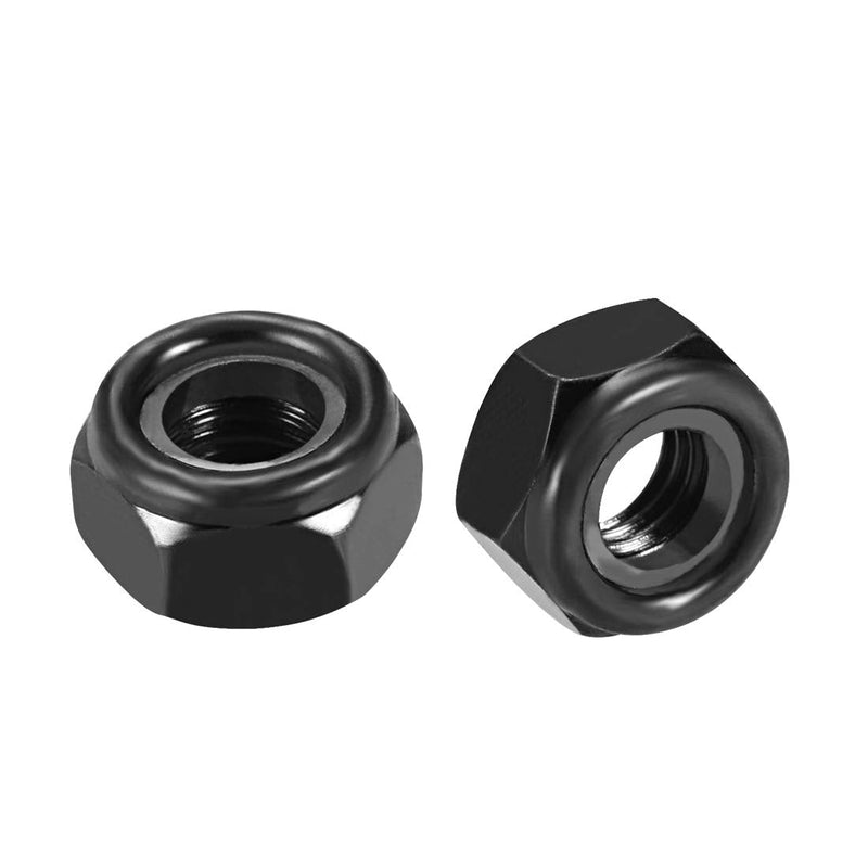 [Australia - AusPower] - uxcell Hex Lock Nuts - M10 x 1.5mm Carbon Steel Nylon Insert Self-Locking Nuts for Fasteners, 10Pcs Black 