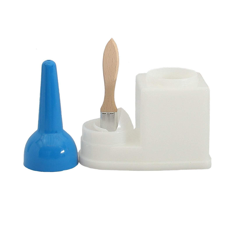 TS-Boy Premium Glue Pot and Glue Saver Container (with Brush) - Made in Germany - Size: Small 0.45L (15.2oz) - White HDPE Pot for Water & Solvent Based Adhesives Small 0.45L (15.2oz)