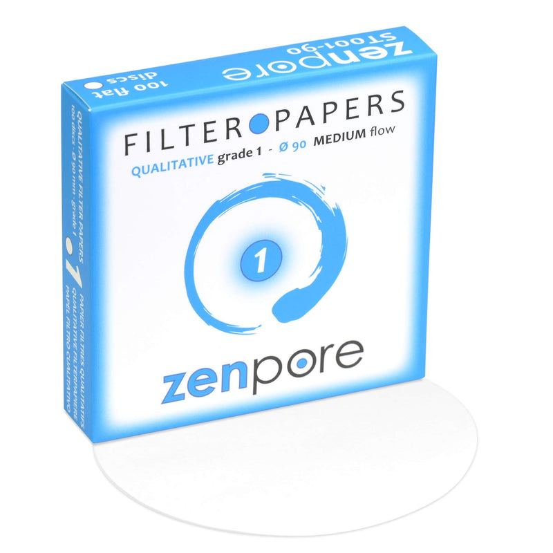 [Australia - AusPower] - Qualitative Filter Paper 9cm Lab Filter Paper for Chemistry, Standard Qualitative Grade 1-Medium Flow 90mm(100 Discs) 9 cm diameter 