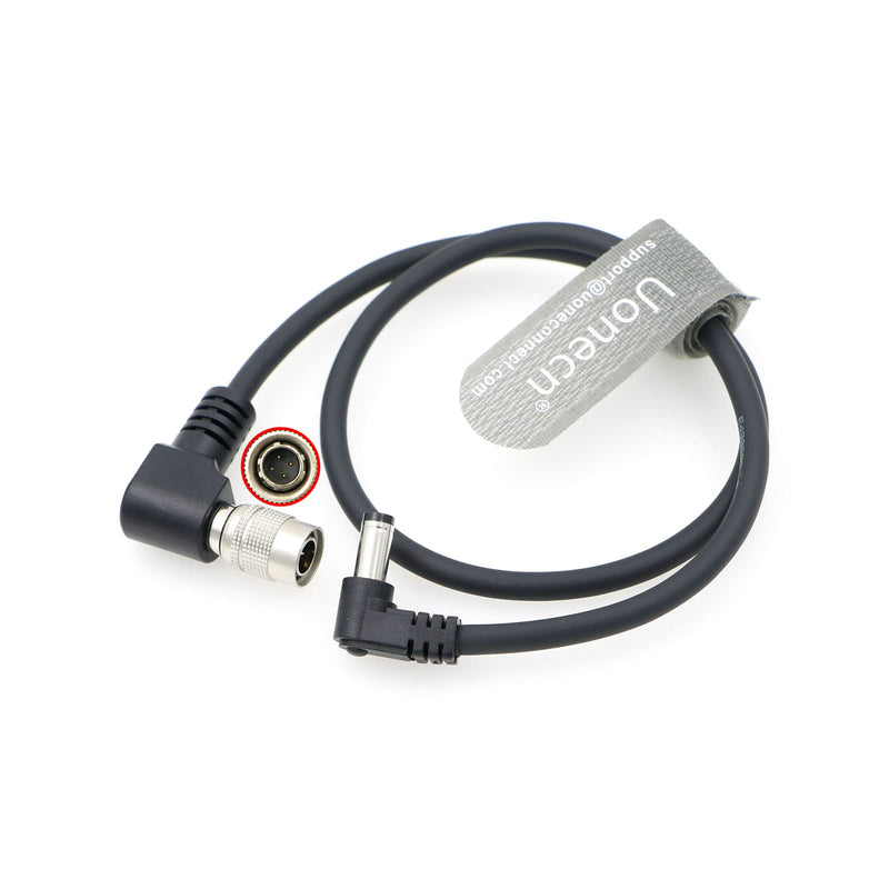 [Australia - AusPower] - Uonecn Right Angle Hirose 4 Pin Male to Right Angle DC Jack for Sony F5 Camera to SmallHD Monitor 