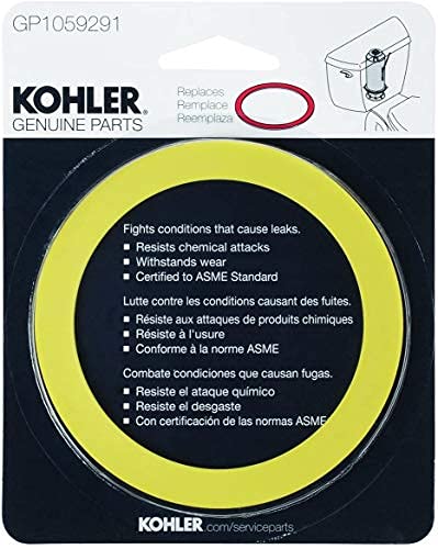 Kohler Genuine Part Gp1059291 Canister Seal, Seal for All Single Flush Class 5 and Class 6 Canister Toilets, Chemical Resistant (Pack of 4) 0.25 x 3.00 x 3.00 inches (Pack of 4)