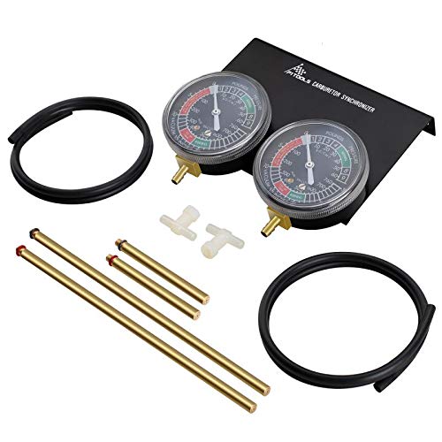Motorcycle Vacuum Carburetor Synchronizer Carb Sync Gauge 2 Cylinder