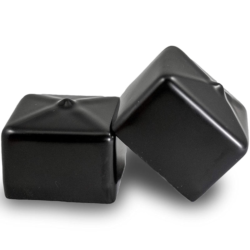 [Australia - AusPower] - Made in USA Prescott Plastics 1 1/2” - 1.5" Square Rubber Hole Plugs, Vinyl End Caps, Black Rubber Cover for Metal Tubing, Fences, Rubber Caps for Glide Protection from Chairs and Furniture (4 Pack) 1.5" 4 Pack 