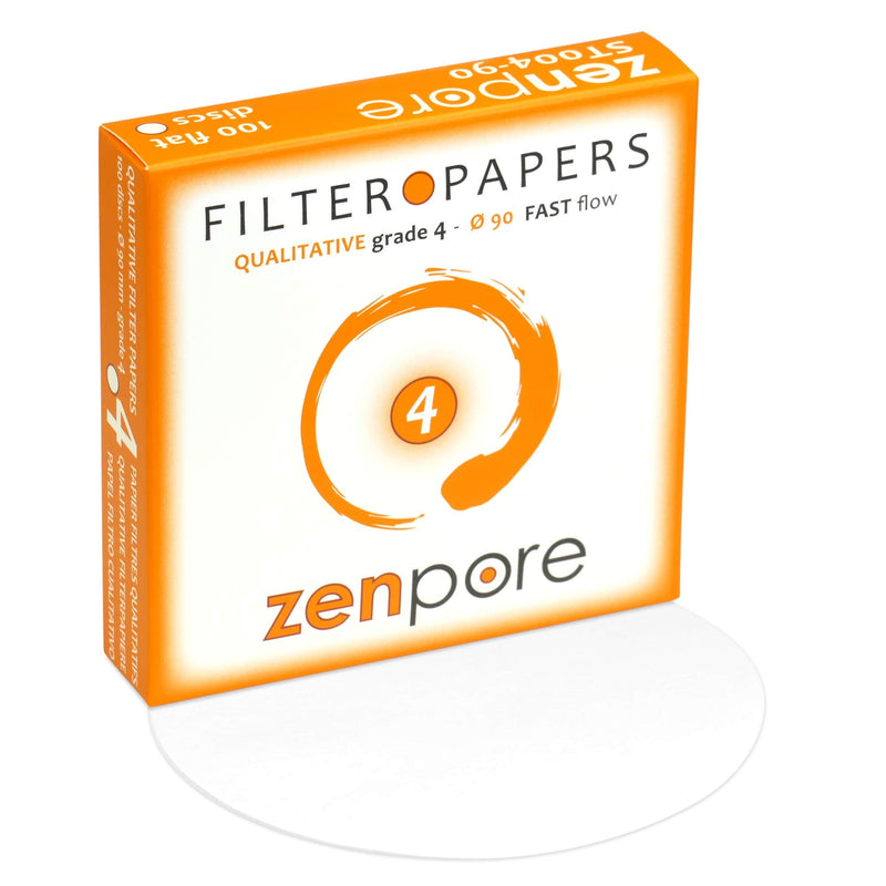 9 cm Laboratory Filter Paper, Quality Standard Grade 4 - Fast Flow 90 mm (100 Discs) 9cm Durchmesser