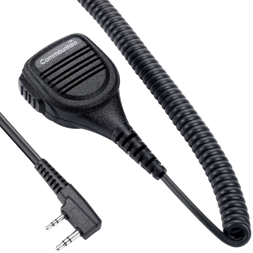 [Australia - AusPower] - commountain Speaker Mic for Kenwood Radios NX-1200 NX-1300 NX-P1300 NX-P1300NUK NX-P1302AUK NX-210 TH-D74A TK-2170 TK-2312 TK-3170 TK-3312 TK-3360 TK-3402 KMC-45D KMC-21, 2 Pin Shoulder Microphone 