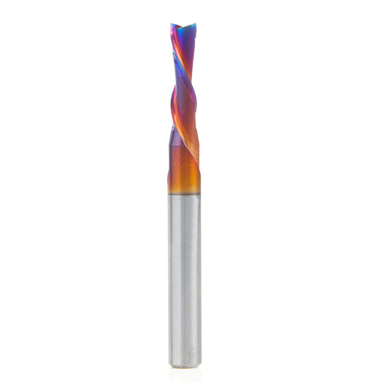Amana Tool Solid Carbide Spektra Extreme Tool Life Spiral Plunge Router Bit Down-Cut, 46211-K, 5mm Dia x 3/4 CH x 1/4 Shank 2-1/2 Inch Long 5mm Dia x 3/4 CH x 1/4 SHK