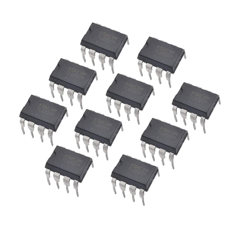 [Australia - AusPower] - (Pack of 10) TL072CP DIP8 Delay Op Amps Operational Amplifier IC Chips 