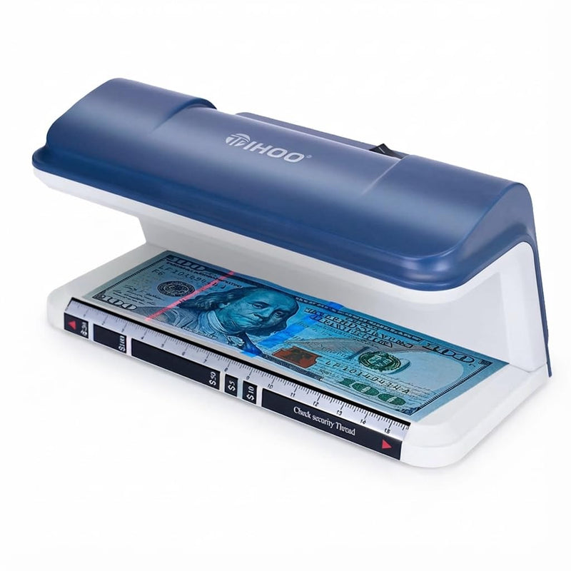 [Australia - AusPower] - TIHOO Counterfeit Bill Detector with LED UV Light, Money Marker Counterfeits Money Detector, Fake Money Detector Machine for Bill, Blue 
