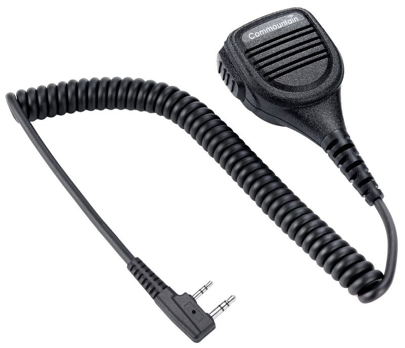 [Australia - AusPower] - commountain Heavy Speaker Mic Compatible for Baofeng Radios BF-F8HP BF-F9 UV-82 UV-82HP UV-82C UV-5R UV-5R5 UV-5RA UV-5RE UV-5X3 and Kenwood BTECH Retevis Samcom Radios, Walkie Talkie Microphone Black 