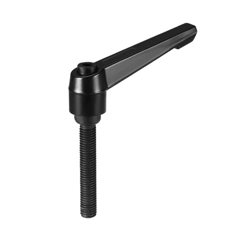 [Australia - AusPower] - uxcell M10 x 50mm Handle Adjustable Clamping Lever Thread Push Button Ratchet Male Threaded Stud Knobs Quick Release Screw Handles Bolts with Locking Lever Black 