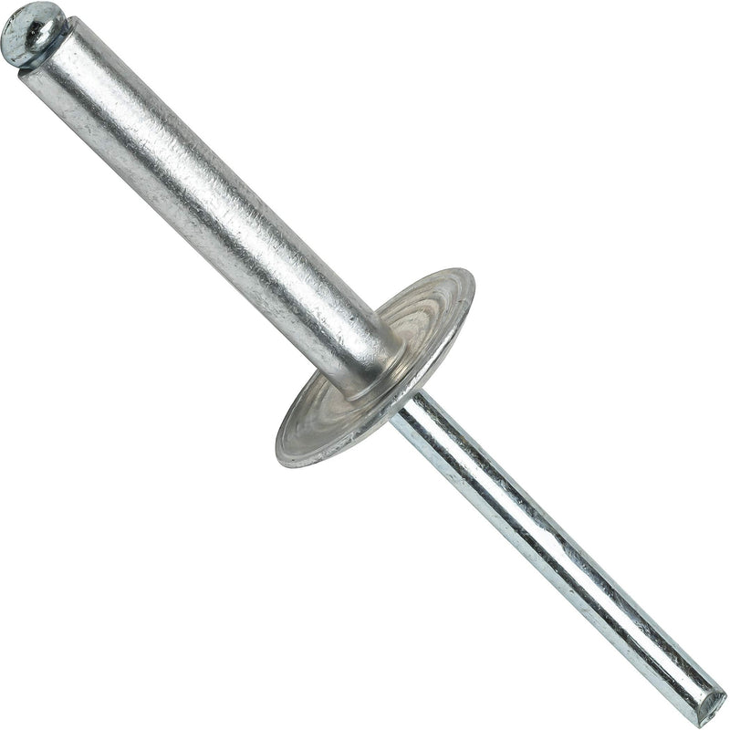 [Australia - AusPower] - Large Flange Pop Rivets 3/16" x 3/4" Aluminum Body Steel Mandrel Large Dome Head 6-12 Gap .626" - .750" Quantity 50 by Fastenere 3/16" x 3/4" (6-12) (50 Pack) 