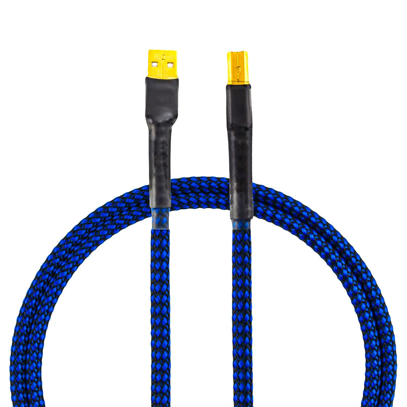 [Australia - AusPower] - Viborg HiFi USB 2.0 Printer Cable DAC A-B OCC Digital AB Audio A to B Scanner Cord A-Male to B-Male (1M) 3.3FT/1M Blue 