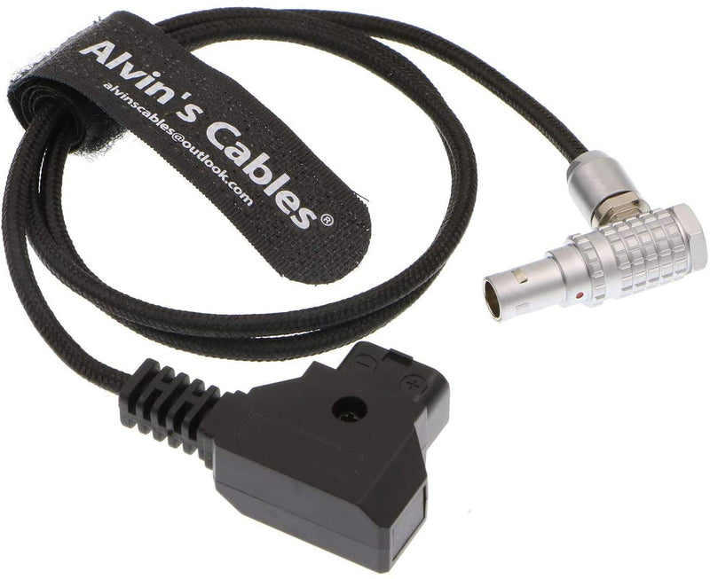 [Australia - AusPower] - Alvin‘s Cables Teradek Power Cable D-tap to 2 Pin Cable Right Angle 2 Pin Male Braided Flexible Cable for SmallHD Teradek 60cm|23.6inches Right Angle 2 Pin Flexible Cable 