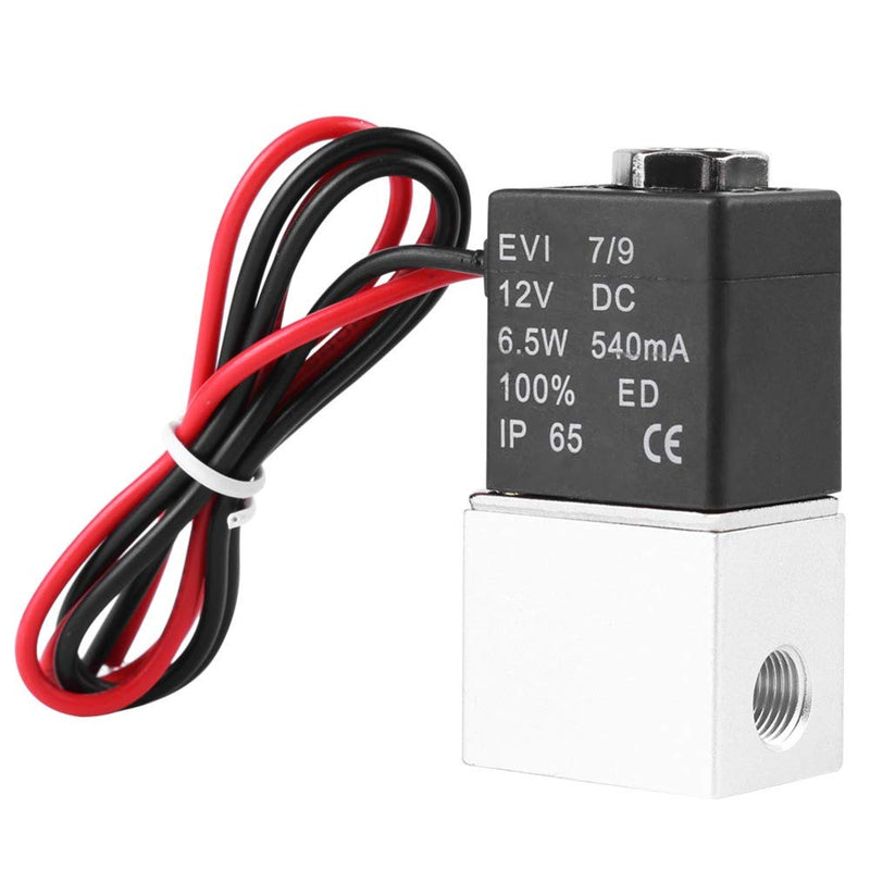 [Australia - AusPower] - Beduan 2 Way Normally Closed DC 12V Electric Solenoid Air Valve 1/4" NPT 1/4"NPT 