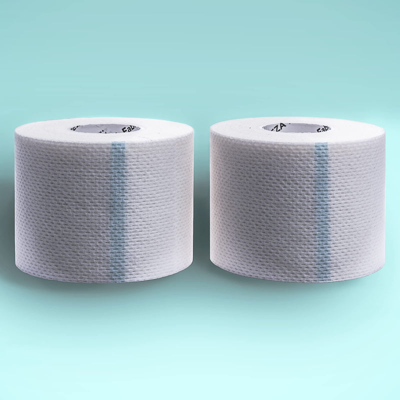 [Australia - AusPower] - Areza Medical Surgical Tape, Two Rolls, Porous Skin Soft Fabric Cloth Adhesive Tape 2" x 10 Yards 