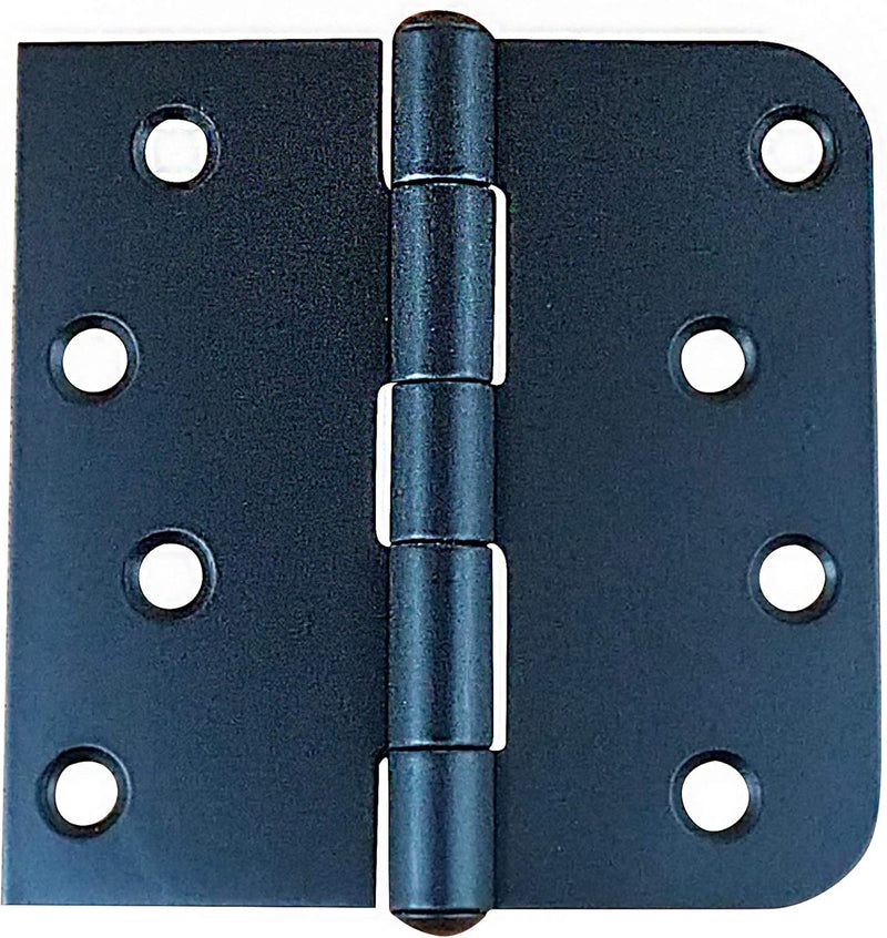 Hinge Outlet Black Stainless Steel Exterior Door Hinges 4" with 5/8" Square - Non-Removable Pin, Rust Resistant (3-Pack)
