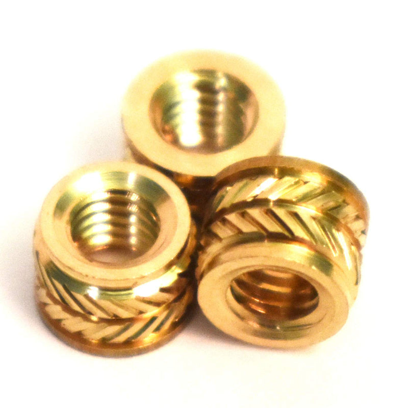 [Australia - AusPower] - [ J&J Products, Inc ] M4 Brass Insert 50pcs,6.5mm OD, 4.7 mm Length, Female M4 Thread, Press Fitting or Heat Sink or Injection Molding Type, 50 pcs 