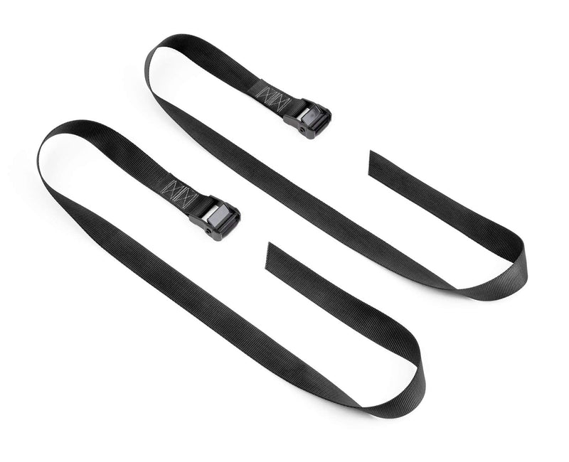 [Australia - AusPower] - PowerTye 1.5in x 4ft Special Edition Heavy-Duty Lashing Strap with Heavy-Duty Buckle - Made in USA - 300 lb. Working Load Limit - Black - 2-Pack Black + SE Black Buckle 