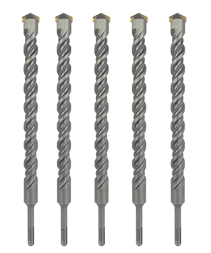 SDS Plus Hammer Drill Bit 5Pcs 5/8 in. x 8 in. Masonry Concrete Rock Drill 5/8"x8" (5Pcs)
