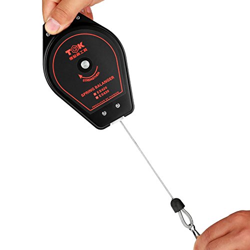 Spring Scale Retractable 0.6 to 2.0 kg Capacity Heavy Duty Hanging Tool Holder ES620 (Black) | Hanging Tool Holder Heavy Duty Assembly Line Assembly