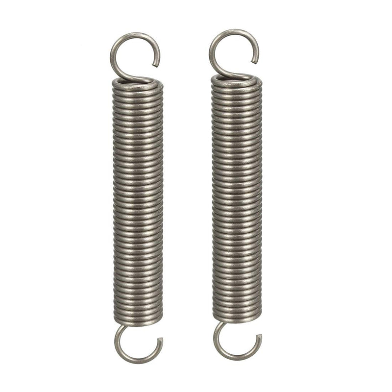 [Australia - AusPower] - uxcell Tension Spring Wire Diameter 0.047" , OD 0.39" , Free Length 2.76" Stainless Steel Small Dual Hook Tension Spring for Machinery Construction Industrial 2pcs 0.047"x0.39"x2.76" 