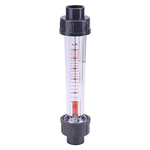 TOPINCN Water Flow Meter, Transparent Plastic Hose Type 100-1000L/H Flow Meter Water Flow Meter LZS-15